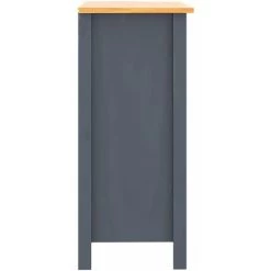 HAPPYSHOPPING Buffet Hill Range Gris 46x35x80 Cm Bois De Pin Solide -Buffet et enfilade Soldes 41372975 4