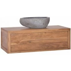 HAPPYSHOPPING Armoire Murale De Salle De Bain 90x45x30 Cm Bois De Teck Massif 9 HAPPYSHOPPING Armoire Murale De Salle De Bain 90x45x30 Cm Bois De Teck Massif -Buffet et enfilade Soldes 41419362 5