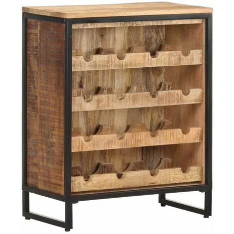 HAPPYSHOPPING Armoire A Vin 62x33x78,5 Cm Bois De Manguier Brut 1 HAPPYSHOPPING Armoire A Vin 62x33x78,5 Cm Bois De Manguier Brut