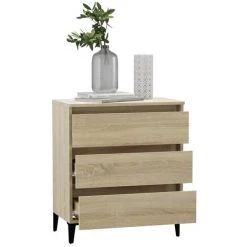 Buffet 60x35x69 Cm Aggloméré Chêne Sonoma VidaXL 7 Buffet 60x35x69 Cm Aggloméré Chêne Sonoma VidaXL -Buffet et enfilade Soldes 41434201 3