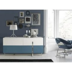 LES TENDANCES Buffet 4 Tiroirs Bois Laqué Marron Et Pieds Acier Inoxydable Dezina 7 LES TENDANCES Buffet 4 Tiroirs Bois Laqué Marron Et Pieds Acier Inoxydable Dezina -Buffet et enfilade Soldes 41995386 4