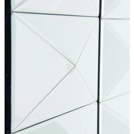 LES TENDANCES Bahut Haut 2 Portes Miroir Blanc Et Noir 3 LES TENDANCES Bahut Haut 2 Portes Miroir Blanc Et Noir – Image 3