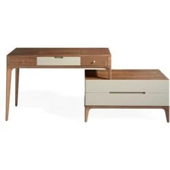 LES TENDANCES Secrétaire Bois Noyer Et Bois Laqué Muza - Couleur Indigo 9 LES TENDANCES Secrétaire Bois Noyer Et Bois Laqué Muza - Couleur Indigo -Buffet et enfilade Soldes 41998340 5