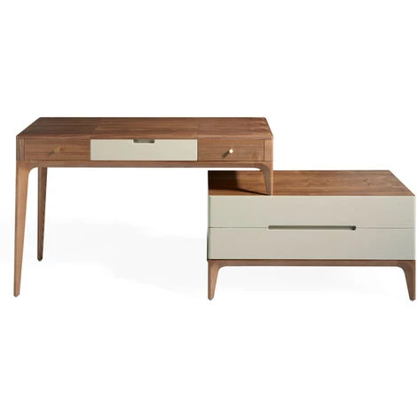 LES TENDANCES Secrétaire Bois Noyer Et Bois Laqué Muza - Couleur Indigo 5 LES TENDANCES Secrétaire Bois Noyer Et Bois Laqué Muza - Couleur Indigo – Image 5