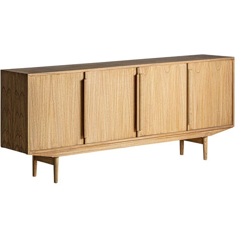 LES TENDANCES Buffet 4 Portes Bois Massif De Mindi Nyry 200 Cm 2 LES TENDANCES Buffet 4 Portes Bois Massif De Mindi Nyry 200 Cm – Image 2