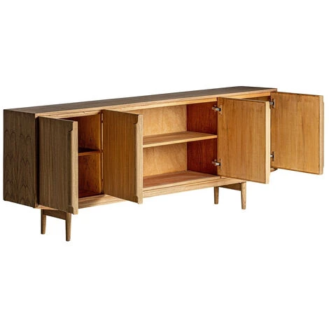 LES TENDANCES Buffet 4 Portes Bois Massif De Mindi Nyry 200 Cm 3 LES TENDANCES Buffet 4 Portes Bois Massif De Mindi Nyry 200 Cm – Image 3