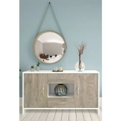 Buffet / Meuble De Rangement Coloris Blanc/chêne Clair - Hauteur 87 X Longueur 160 X Profondeur 40 Cm -PEGANE- 5 Buffet / Meuble De Rangement Coloris Blanc/chêne Clair - Hauteur 87 X Longueur 160 X Profondeur 40 Cm -PEGANE- -Buffet et enfilade Soldes 42167611 3
