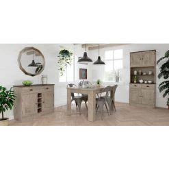 Buffet / Meuble De Rangement Coloris Chêne Noeud / Rouille - Hauteur 200 X Longueur 82.8 X Profondeur 40 Cm -PEGANE- 5 Buffet / Meuble De Rangement Coloris Chêne Noeud / Rouille - Hauteur 200 X Longueur 82.8 X Profondeur 40 Cm -PEGANE- -Buffet et enfilade Soldes 42167625 3