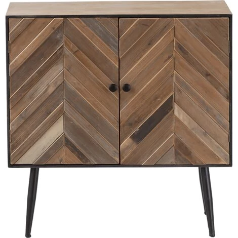 MADE IN MEUBLES Buffet En Bois De Sapin Maxine - Marron 1 MADE IN MEUBLES Buffet En Bois De Sapin Maxine - Marron