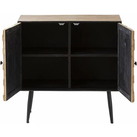 MADE IN MEUBLES Buffet En Bois De Sapin Maxine - Marron 2 MADE IN MEUBLES Buffet En Bois De Sapin Maxine - Marron – Image 2