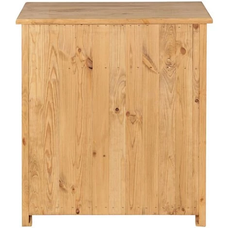 GRENIER ALPIN Buffet En Pin Massif Montagnard Avec Coeur 2 Tiroirs + 2 Portes Terroir - Miel 4 GRENIER ALPIN Buffet En Pin Massif Montagnard Avec Coeur 2 Tiroirs + 2 Portes Terroir - Miel – Image 4