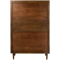 LES TENDANCES Vaisselier 4 Portes Manguier Massif Foncé Vincent L 105 Cm -Buffet et enfilade Soldes 42562644 5