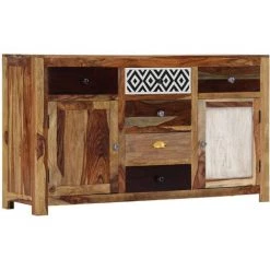 TRUE DEAL Buffet 140x40x80 Cm Bois De Sesham Massif