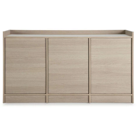VS VENTA-STOCK Buffet Moscú 3 Portes Et 3 Niches Internes, Couleur Chêne, 139 Cm (Largeur) 40 Cm (Profondeur), 76 Cm (Hauteur) - CHÊNE 2 VS VENTA-STOCK Buffet Moscú 3 Portes Et 3 Niches Internes, Couleur Chêne, 139 Cm (Largeur) 40 Cm (Profondeur), 76 Cm (Hauteur) - CHÊNE – Image 2