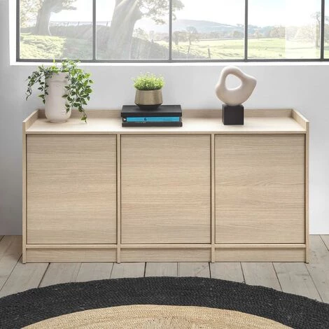 VS VENTA-STOCK Buffet Moscú 3 Portes Et 3 Niches Internes, Couleur Chêne, 139 Cm (Largeur) 40 Cm (Profondeur), 76 Cm (Hauteur) - CHÊNE 4 VS VENTA-STOCK Buffet Moscú 3 Portes Et 3 Niches Internes, Couleur Chêne, 139 Cm (Largeur) 40 Cm (Profondeur), 76 Cm (Hauteur) - CHÊNE – Image 4