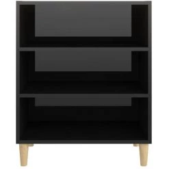 ASUPERMALL Buffet Noir Brillant 57x35x70 Cm Agglomere 8 ASUPERMALL Buffet Noir Brillant 57x35x70 Cm Agglomere -Buffet et enfilade Soldes 42792570 4