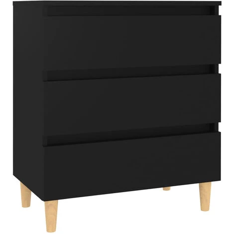 ASUPERMALL Buffet Noir 60x35x69 Cm Agglomere 2 ASUPERMALL Buffet Noir 60x35x69 Cm Agglomere – Image 2