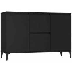 ASUPERMALL Buffet Noir 104x35x70 Cm Agglomere 6 ASUPERMALL Buffet Noir 104x35x70 Cm Agglomere -Buffet et enfilade Soldes 42792655 2