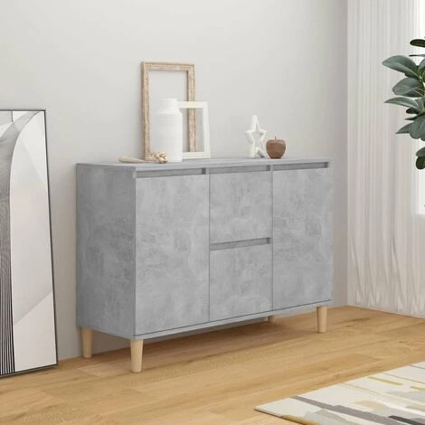 ASUPERMALL Buffet Gris Beton 103,5x35x70 Cm Agglomere 1 ASUPERMALL Buffet Gris Beton 103,5x35x70 Cm Agglomere
