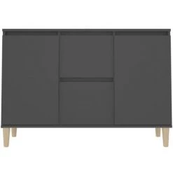 ASUPERMALL Buffet Gris 103,5x35x70 Cm Agglomere -Buffet et enfilade Soldes 42792799 5