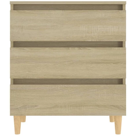 ASUPERMALL Buffet Chene Sonoma 60x35x69 Cm Agglomere 5 ASUPERMALL Buffet Chene Sonoma 60x35x69 Cm Agglomere – Image 5
