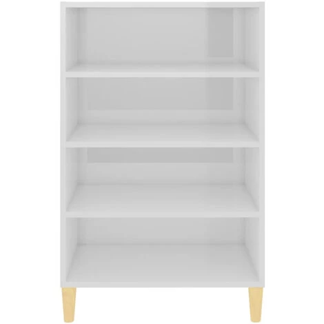 ASUPERMALL Buffet Blanc Brillant 57x35x90 Cm Agglomere 4 ASUPERMALL Buffet Blanc Brillant 57x35x90 Cm Agglomere – Image 4