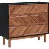 ASUPERMALL Buffet 90x33,5x80 Cm Bois D'acacia Solide Et MDF