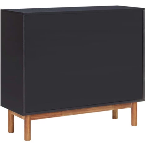 ASUPERMALL Buffet 90x33,5x80 Cm Bois D'acacia Solide Et MDF 5 ASUPERMALL Buffet 90x33,5x80 Cm Bois D'acacia Solide Et MDF â Image 5