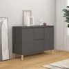 YOUTHUP Buffet Gris 103,5x35x70 Cm Aggloméré - Gris