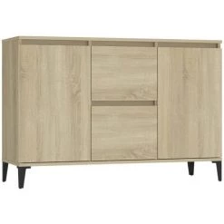 YOUTHUP Buffet Chêne Sonoma 104x35x70 Cm Aggloméré - Brun -Buffet et enfilade Soldes 42823841 2