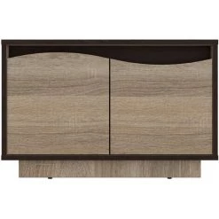 LES TENDANCES Meuble à Chaussures 2 Portes Bois Chêne Clair Eneva