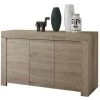 ARGONAUTA ITALIA Buffet Moderne 3 Portes Finition Chêne L.138 P.43 H.86 Cm