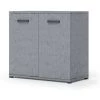 ARGONAUTA ITALIA Meuble Polyvalent En Bois Mélaminé Pour Intérieurs En Gris Ciment 90xh80x45 Cm