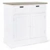 BIZZOTTO Buffet En MDF Deux Portes Deux Tiroirs Bianca DOROTEA 84x39,5x H85 Cm