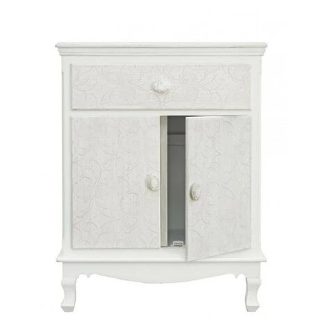 BIZZOTTO Meuble En MDF Avec Deux Portes Et Un Tiroir Blanc CLORINE 60x30x H78 Cm 3 BIZZOTTO Meuble En MDF Avec Deux Portes Et Un Tiroir Blanc CLORINE 60x30x H78 Cm – Image 3