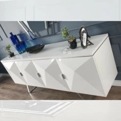 ARGONAUTA Buffet Blanc à Quatre Portes ENZIO 208x53x H84 Cm 7 ARGONAUTA Buffet Blanc à Quatre Portes ENZIO 208x53x H84 Cm -Buffet et enfilade Soldes 42837302 4