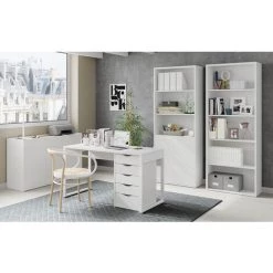 Buffet 3 Portes Coloris Blanc/cambrian - Hauteur 80 X Longueur 140 X Profondeur 40 Cm -PEGANE- -Buffet et enfilade Soldes 42853519 5