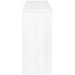 VidaXL Buffet 3 Tiroirs Bois De Pin Massif 113x35x73 Cm Blanc - Blanc -Buffet et enfilade Soldes 42949739 5