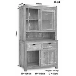 MASSIVMOEBEL24.DE Buffet 110x45 Acacia Blanchi Blanc NATURE WHITE #64 - Brun Clair 7 MASSIVMOEBEL24.DE Buffet 110x45 Acacia Blanchi Blanc NATURE WHITE #64 - Brun Clair -Buffet et enfilade Soldes 43589614 4