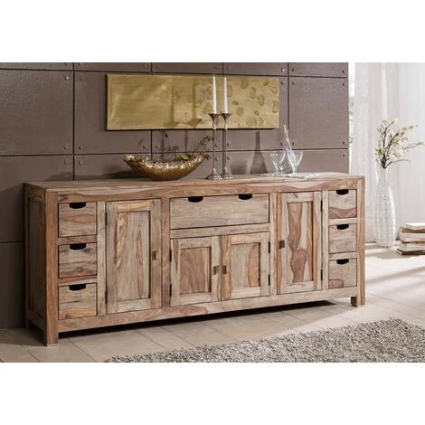 MASSIVMOEBEL24.DE Buffet 210x42 Palissandre Huilé Gris Taupe NATURE GREY #080 - Gris 1 MASSIVMOEBEL24.DE Buffet 210x42 Palissandre Huilé Gris Taupe NATURE GREY #080 - Gris