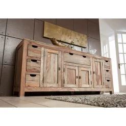 MASSIVMOEBEL24.DE Buffet 210x42 Palissandre Huilé Gris Taupe NATURE GREY #080 - Gris 6 MASSIVMOEBEL24.DE Buffet 210x42 Palissandre Huilé Gris Taupe NATURE GREY #080 - Gris -Buffet et enfilade Soldes 43589658 3