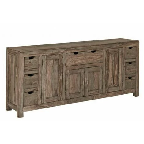 MASSIVMOEBEL24.DE Buffet 210x42 Palissandre Huilé Gris Taupe NATURE GREY #080 - Gris 4 MASSIVMOEBEL24.DE Buffet 210x42 Palissandre Huilé Gris Taupe NATURE GREY #080 - Gris – Image 4