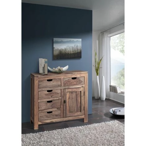 MASSIVMOEBEL24.DE Buffet 90x42 Palissandre Huilé Gris Taupe NATURE GREY #88 - Gris 1 MASSIVMOEBEL24.DE Buffet 90x42 Palissandre Huilé Gris Taupe NATURE GREY #88 - Gris