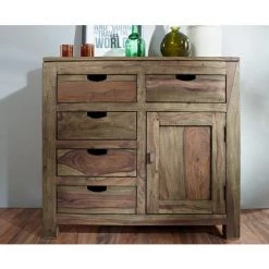 MASSIVMOEBEL24.DE Buffet 90x42 Palissandre Huilé Gris Taupe NATURE GREY #88 - Gris 5 MASSIVMOEBEL24.DE Buffet 90x42 Palissandre Huilé Gris Taupe NATURE GREY #88 - Gris -Buffet et enfilade Soldes 43589662 2