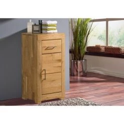 MASSIVMOEBEL24.DE Meuble De Salle De Bain 43x30 Chêne Sauvage Laqué Bois Naturel GOTTSTA #03 - Nature