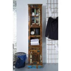 MASSIVMOEBEL24.DE Étagère 44x34 Bois De Récupération Laqué Multicolore NATURE OF SPIRIT #103 - Multicolore -Buffet et enfilade Soldes 43589844 2