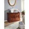 MASSIVMOEBEL24.DE Meuble Lavabo 88x43 Acacia Laqué Nougat OXFORD #1005 - Marron Foncé