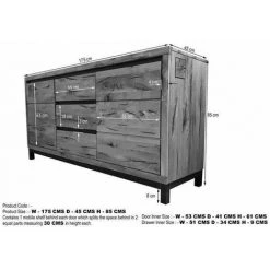 MASSIVMOEBEL24.DE Buffet 175x45 Chêne Sauvage Huilé Bois Naturel VILLANDERS #109 - Nature 7 MASSIVMOEBEL24.DE Buffet 175x45 Chêne Sauvage Huilé Bois Naturel VILLANDERS #109 - Nature -Buffet et enfilade Soldes 43589967 4