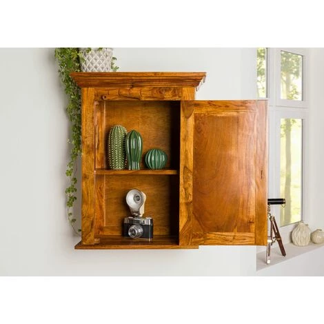 MASSIVMOEBEL24.DE Meuble à Suspendre 52x24 Acacia Laqué Miel OXFORD #01003 - Brun 3 MASSIVMOEBEL24.DE Meuble à Suspendre 52x24 Acacia Laqué Miel OXFORD #01003 - Brun – Image 3