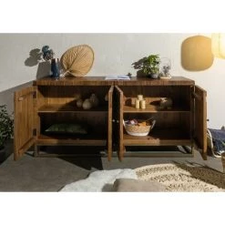 MASSIVMOEBEL24.DE Buffet 178x46 Manguier Laqué Brun STILMÖBEL #128 - Brun -Buffet et enfilade Soldes 43590409 3